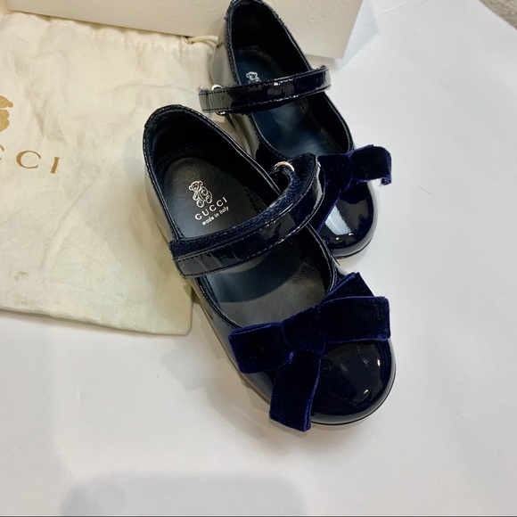 Gucci little girl navy blue shoes - Picture 2 of 8